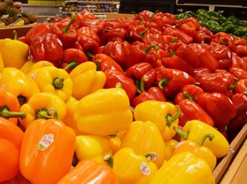Peppers in the supermarket