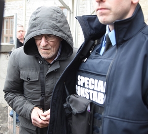 Andrew Watson was led out of Superior Court in Peterborough on April 20 after being found guilty of first-degree murder in the death of Lise Fredette.
