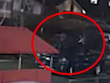 The driver, seen here inside the red circle, involved in the incident, at about 5:30 p.m. Nov. 26, 2018 on Simpson Avenue south of King Street, stopped briefly at the scene but drove away before speaking to officers.