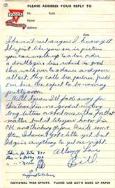 Page 3 of RCAF Sgt. Wilmer Stinson's letter home.
