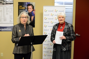 Linda Kenny, chief executive officer of KidsAbility, and Guelph MPP Liz Sandals were on hand for an announcement Friday morning that the provincial government would be giving the organization providing services for children and youth with special needs more than $200,000. That money will be going towards a new central hub for the organization on Imperial Road North.
