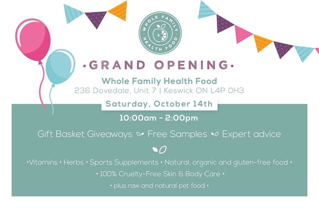 Whole Family Health Food Grand Opening On October 14 2017 Toronto Com This classic comfort food is perfect for using up chicken leftovers. whole family health food grand opening on october 14 2017 toronto com