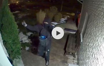 Port Hope police shared this video surveillance image after three Dodge pickup trucks were stolen with the culprit(s) using what’s believed to be a ‘sophisticated scanning device.’