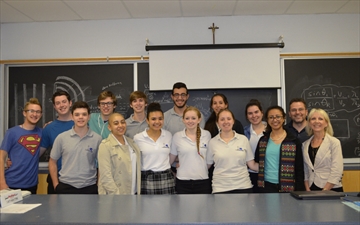 A team of Grade 12 students from Père-René-de-Galinée secondary school will visit the CERN nuclear research organization in Geneva after winning a global competition for high schools.