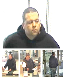 WHITBY -- Police have released a picture of a suspect in the robbery of a TD bank in Whitby on January 23. The Dundas Street West branch was robbed at about 2 p.m.by a man who claimed to have a gun. January 2016