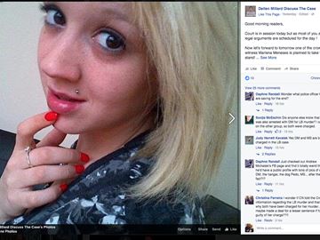 Marlena Meneses,, the former girlfriend of accused killer Mark Smich, testified Thursday at the Tim Bosma murder trial