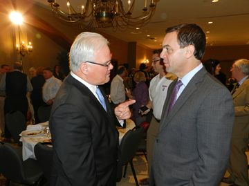 Leader of the Official Opposition in Ontario, Tim Hudak was in London for a breakfast address sponsored by the London & District Chamber of Commerce Thursday (May 16).
