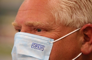 Ontario Premier Doug Ford received his second dose of the AstraZeneca vaccine at a Rexdale Shoppers Drug Mart in Toronto on June 24, 2021.