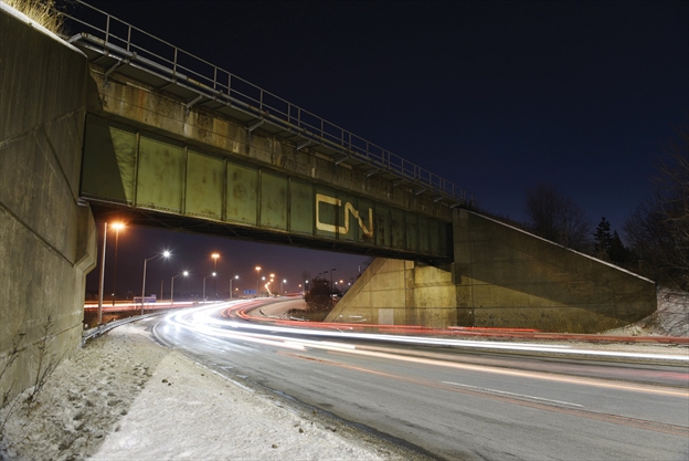 train horn at night