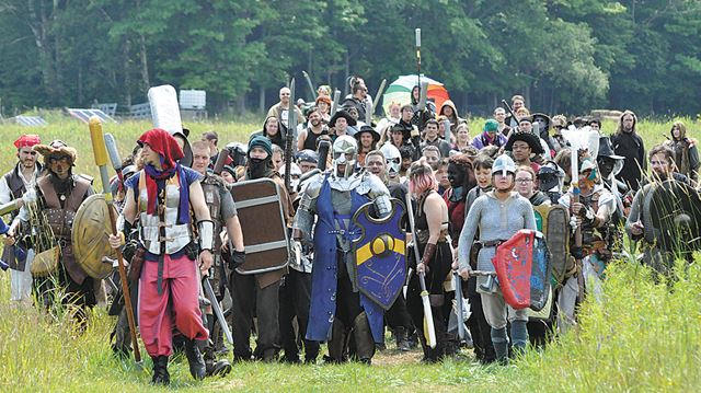 Armée marchant pendant un GN