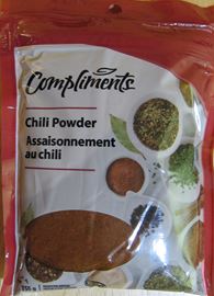 Compliments brand chili powder.