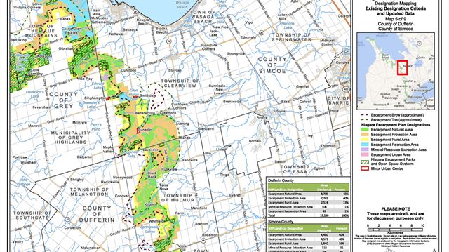 Niagara Escarpment Map Ontario Niagara Escarpment Plan Could Expand In Clearview Township