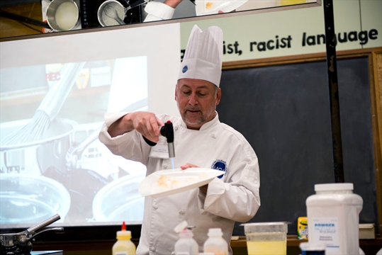 Modernist chef John Placko introduces Thistletown students to the