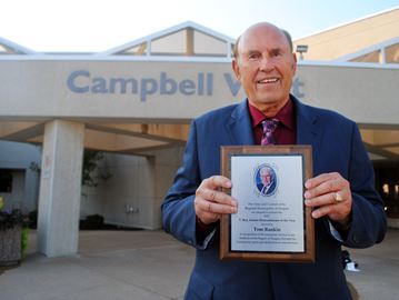 Rankin Construction founder Tom Rankin, shown at regional headquarters Thursday night, was named recipient of the 15th annual T. Roy Adams Humanitarian Award.