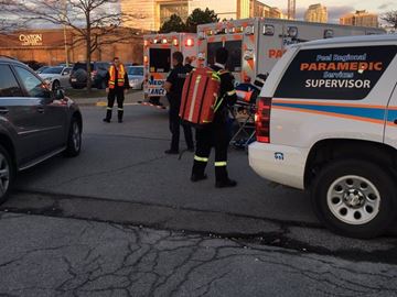 Peel Region Paramedics were busy Friday night after a noxious substance was released inside movie theatres in Mississauga and Brampton. Police believe the incidents are linked.