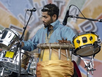 Ananthakumar Nadarajah, aka DR. RiddiM, plays with his group Bass'ment Sound Crew at the 2012 Muhtadi International Drumming Festival at Woodbine Park last year.