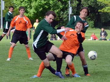 The Sir Wilfrid Laurier Secondary School Rams took down the Clarke Road S.S. Trojans 3-2 on Friday (May 24) in the AAA Thames Valley District School Board (TVDSB) Central Boys Soccer division final at North London Fields.