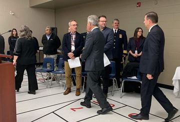 Members of the 2022-2026 Municipality of Brighton Council are sworn in during a recent ceremony at King Edward Park Community Centre in Brighton.