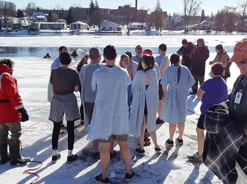 Six Fleming paramedic students are gearing up to take an icy dip into the waters of the Trent River in Campbellford on Jan. 28, 2023, with the goal of helping the Municipality of Trent Hills hospital improve patient care.