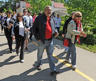 Participants in the fifth annual Stroll for Liver head out onto the trail at Springbank Park on Saturday morning (May 24).