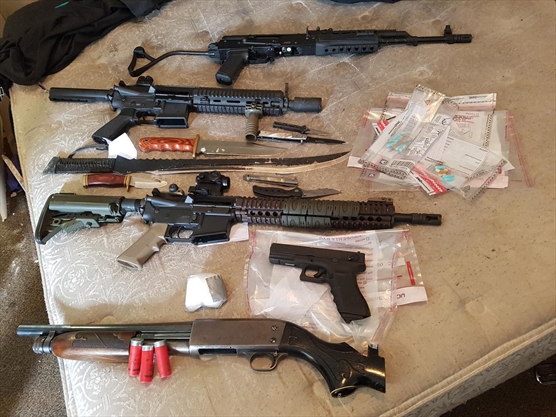 Police Seize Weapons Drugs From Kitchener House