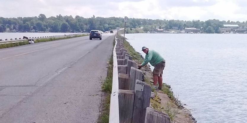 Chemong Lake Causeway Now Clean Thanks To Cody Orgill And His Dad