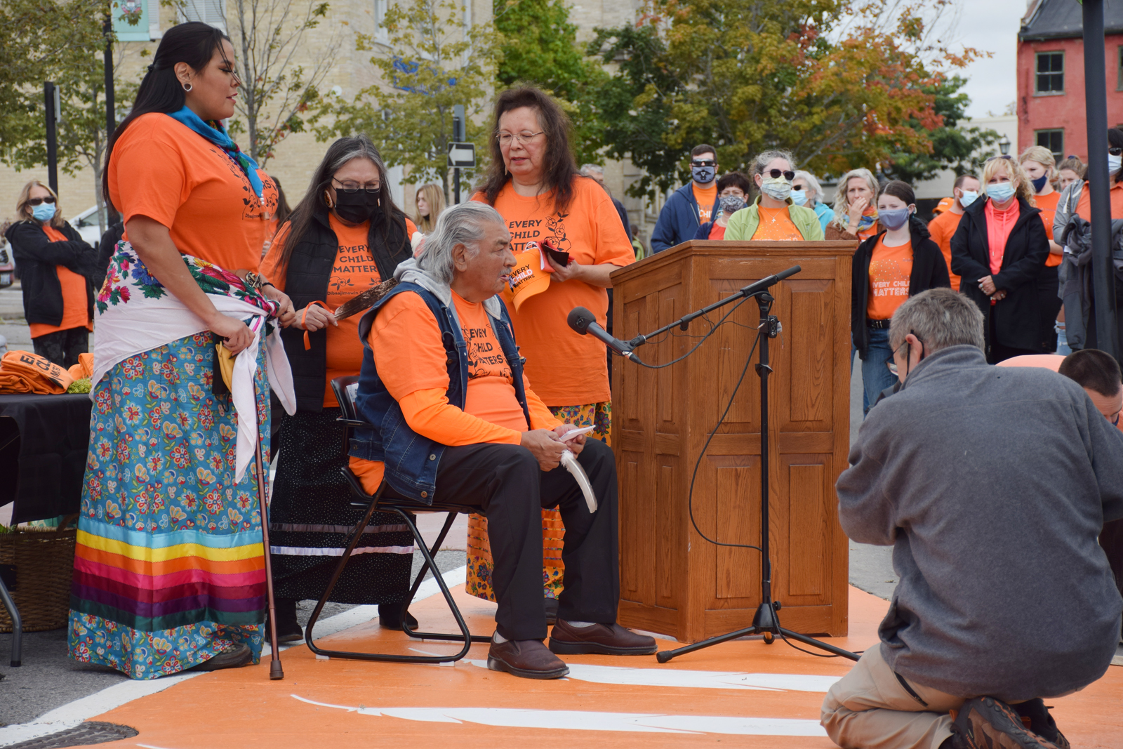 Cobourg dedicates Indigenous Seven Feathers Crosswalk