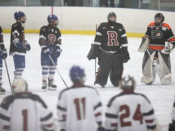Hockey teammates of slain 15-year-old Roy Pejcinovski wore jerseys with an “R” and the goalie’s No. 74 at a game in Toronto on Sunday. A strength coach recalled Pejcinovski, who was killed in an alleged triple homicide, as a “great kid.