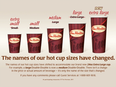 tim hortons cup coffee sizes ml extra