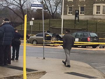 A woman is dead after a serious collision involving two vehicles on Bloor Street West at Kennedy Park Road on Tuesday.