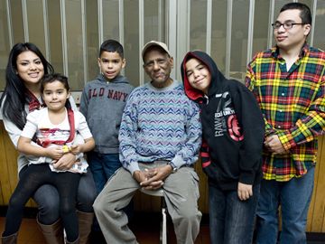 Ram Ramchaitar, surrounded by some of his grandchildren and great grandchildren (from left) Janice, Julissa, James, Jaiden, and Joseph, said helping out at the Parkdale Breakfast Club shows the volunteers that all humans are beautiful people. Ram and his wife started the club in 1989 after seeing a need in their community. “They take away from the experience how to deal with people who don’t have much and how to serve people who have very little and who have problems in life,” he said.