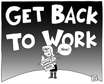 Niagara Region Compost Giveaway - get back to work cartoon Niagara Region Compost Giveaway - get back to work cartoon