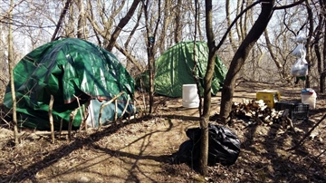 A recent encampment in Waterloo Region.