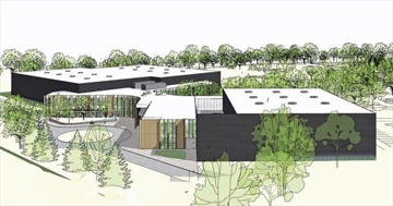 The concept for the new twin-pad arena at Trent University in Peterborough.